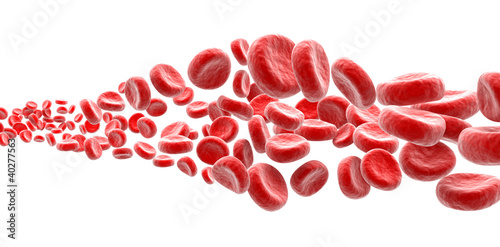 Фотография Blood cells on white background