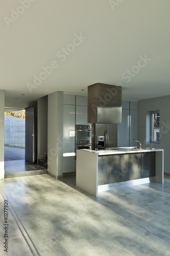 beautiful modern house  view of kitchen