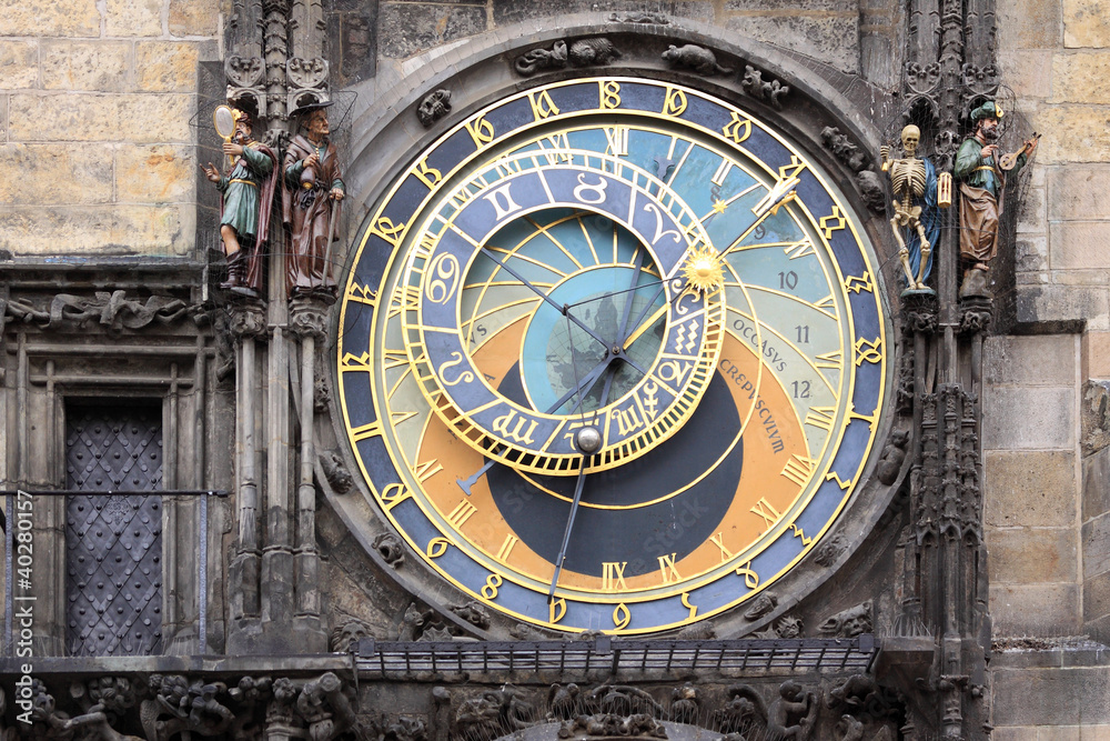 Historical astronomical Clock in Prague on Old Town Hall