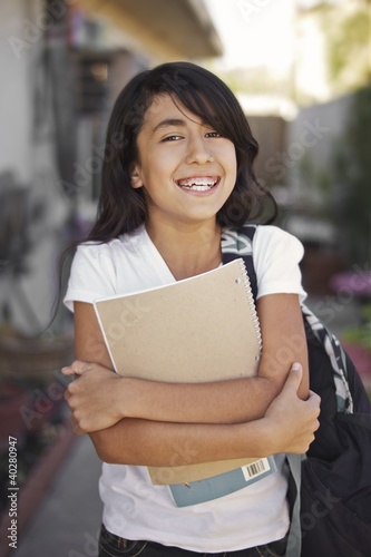 Happy young student school