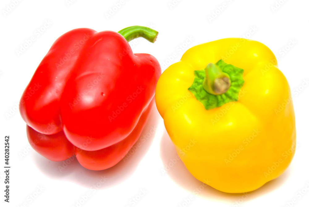 Red and yellow peppers Red and yellow peppers