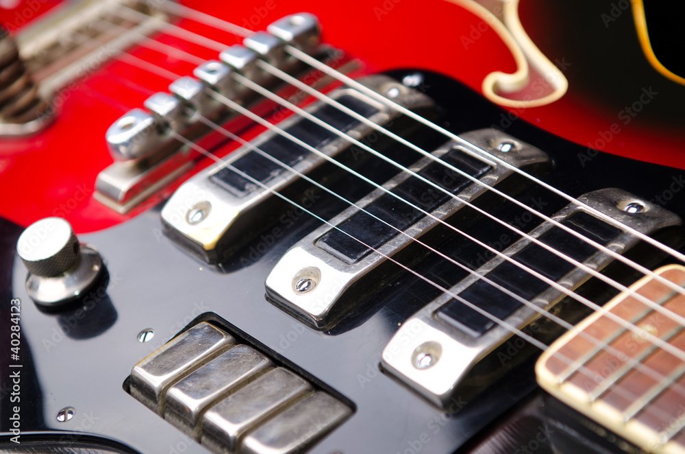Fototapeta premium Close up of music guitar