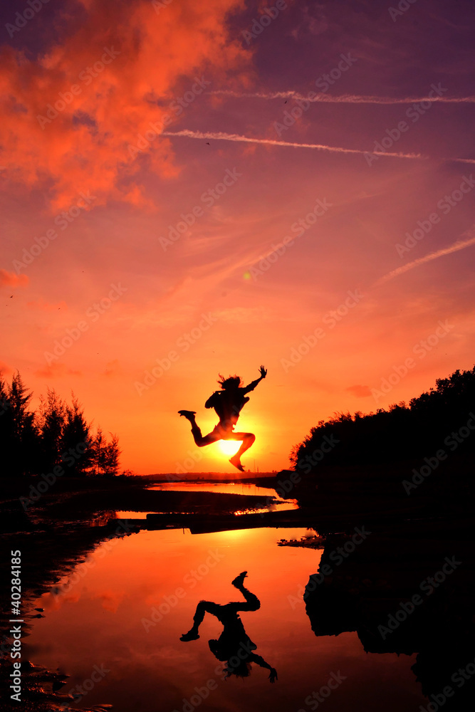 Silhouette  Jumping