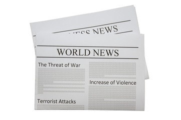 Deken met foto Kranten World news newspaper  © raywoo