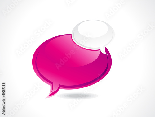 abstract glossy speech bubble