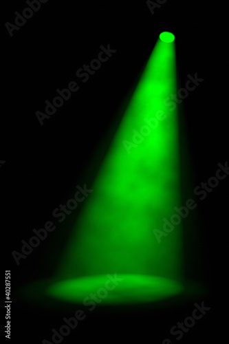Single Angled Green Spotlight