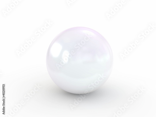 white pearl isolated on white