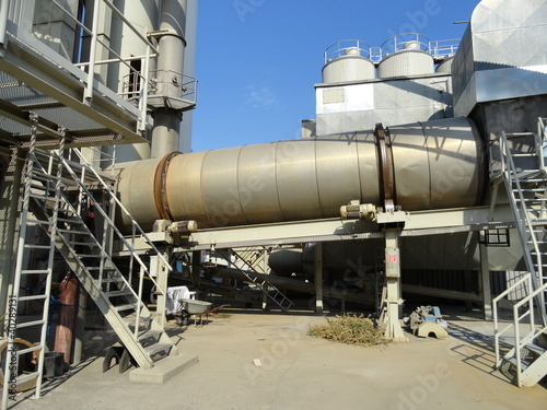 Drehrohrofen im Zementwerk