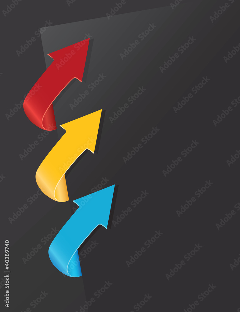 Vector arrow set on the black background Vector arrow set on the black background