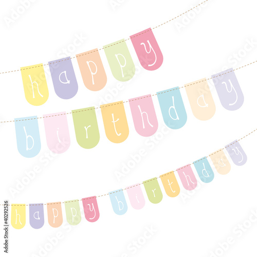 Festoons "Happy Birthday"