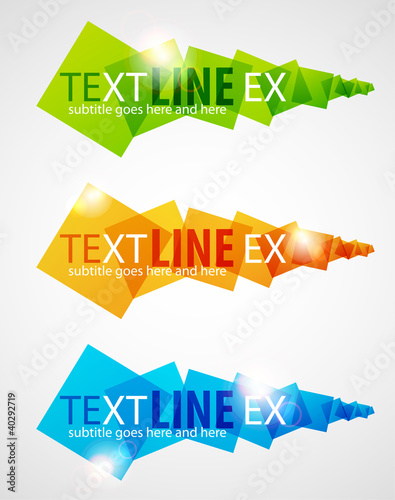 Vector color square headers