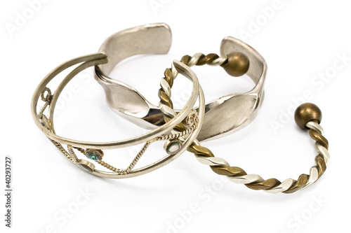 Tableau sur toile Three silver bracelet