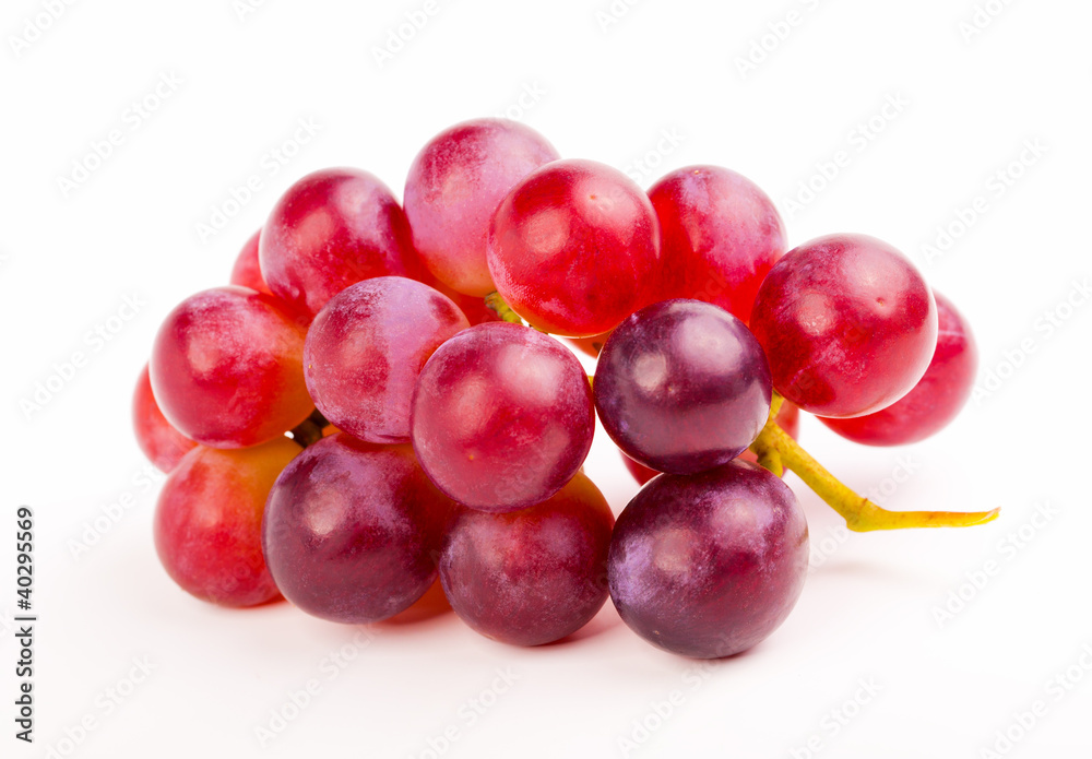red grape, isolated on white background.