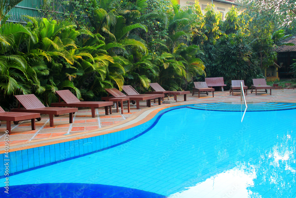 Swimming pool of the luxury resort