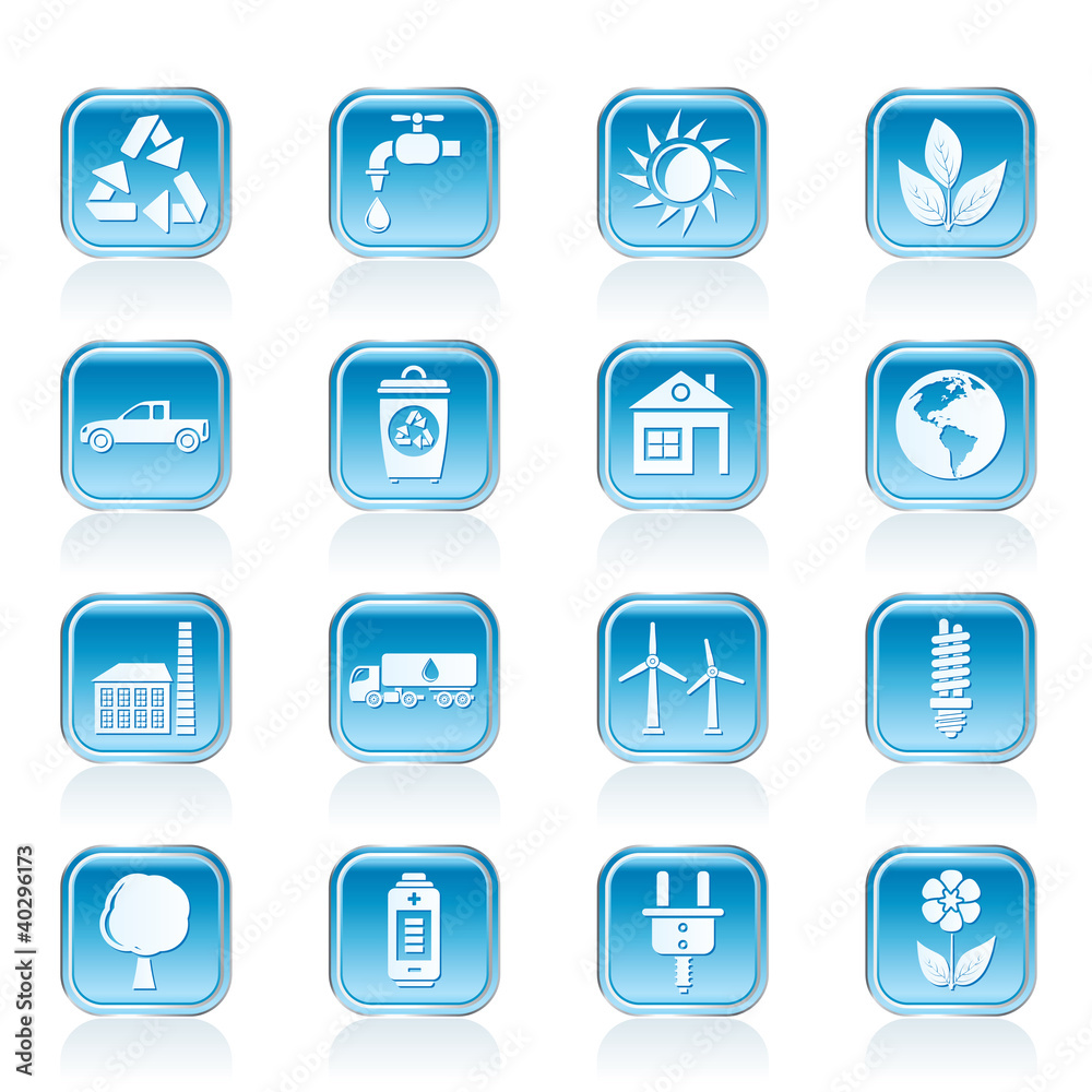 ecology and environment icons - vector icon set ecology and environment icons - vector icon set