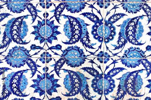 Turkish tile, Rustem Pasa Mosque photo