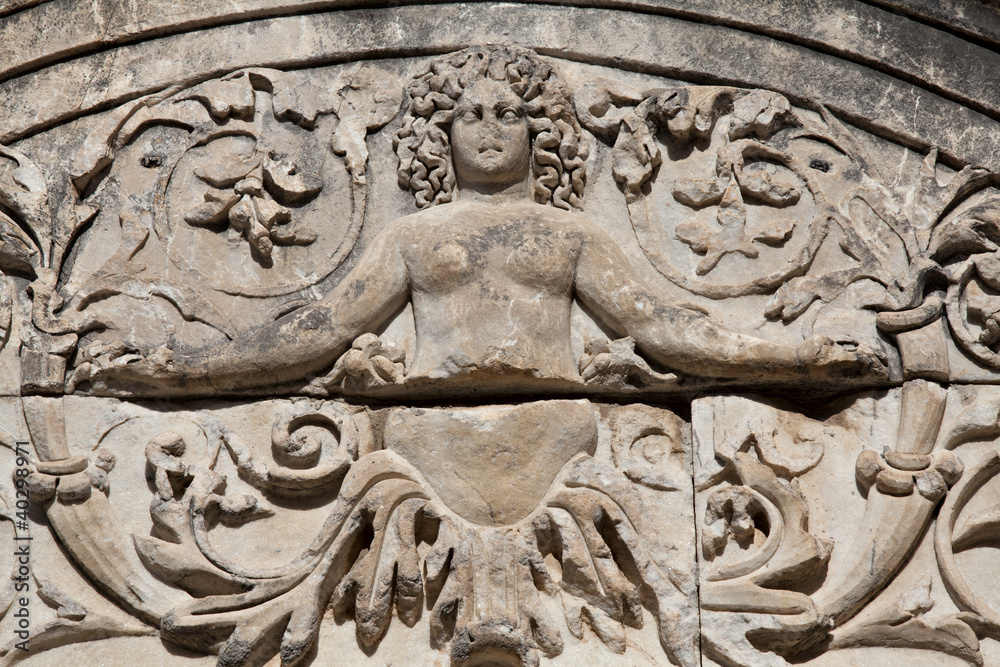 Medus detail of Hadrian's Temple, Ephesus