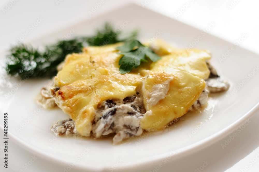 Delicious mushroom with cheese Delicious mushroom with cheese