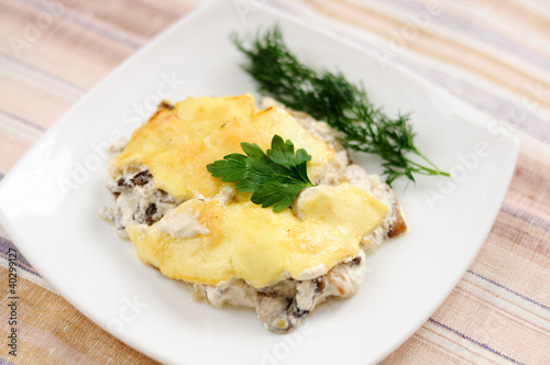 Delicious mushroom  with cheese