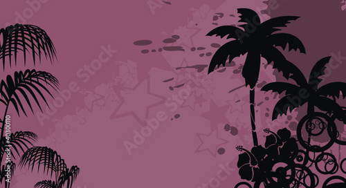 tropical hibiscus flowers background1