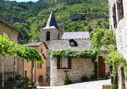 The Village Sainte-Enimie in Canyon of river Tarn, South of France