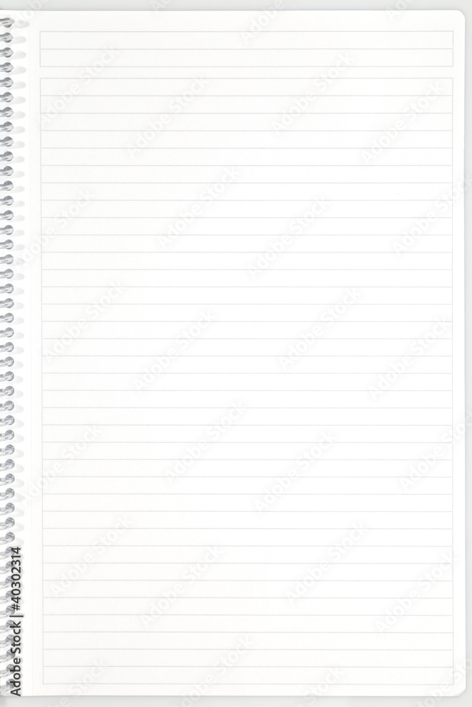Spiral Bound Lined Notebook Page Spiral Bound Lined Notebook Page