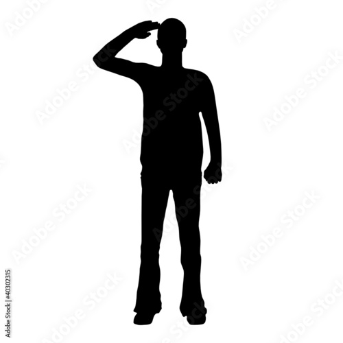 figur schatten salutierend I