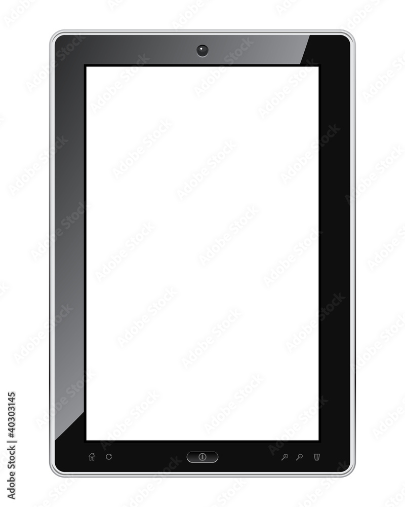 Blank tablet pc realistic vector illustration. Blank tablet pc realistic vector illustration.