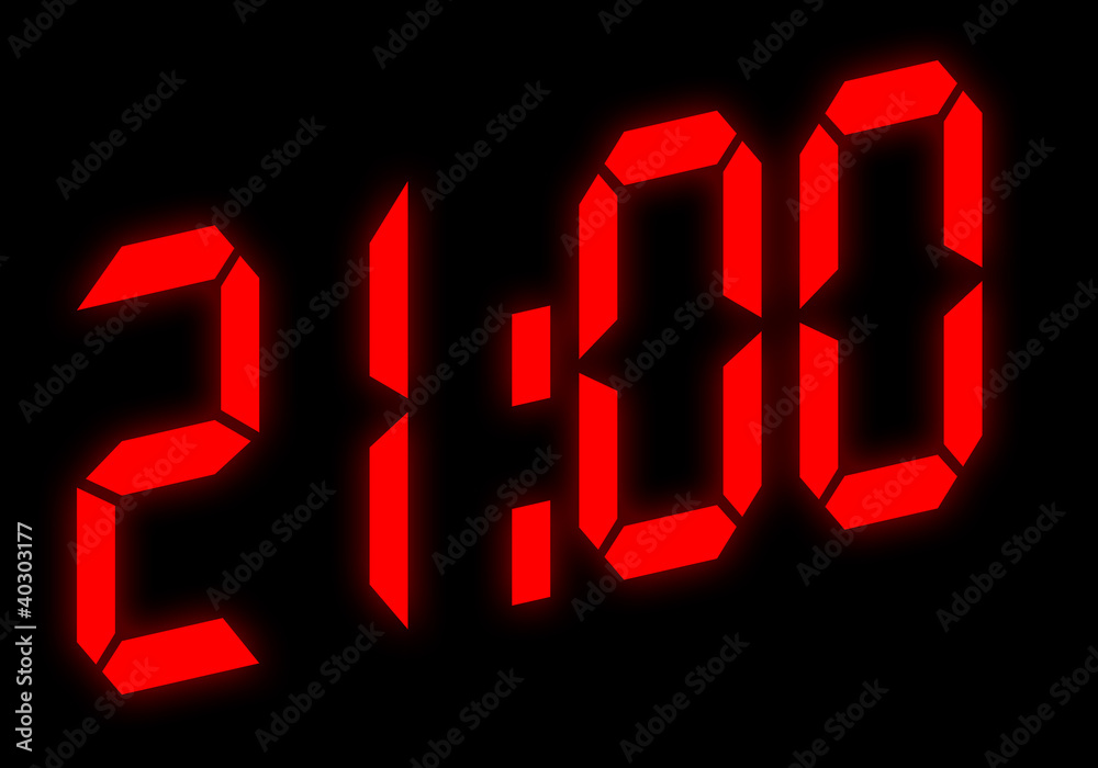 Digitalanzeige - 21:00