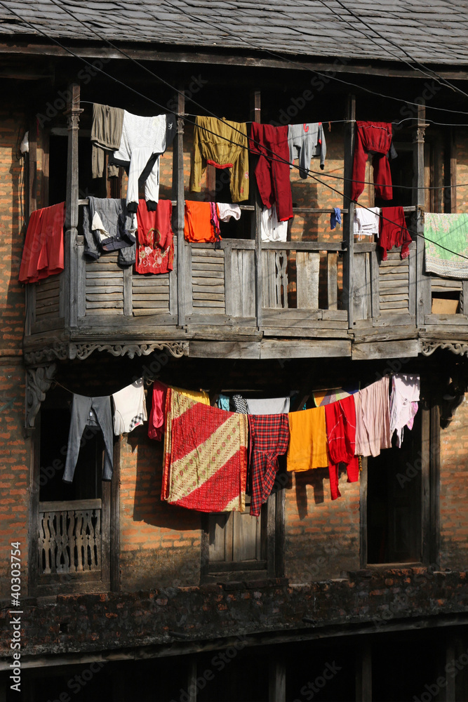 Du linge au balcon Du linge au balcon