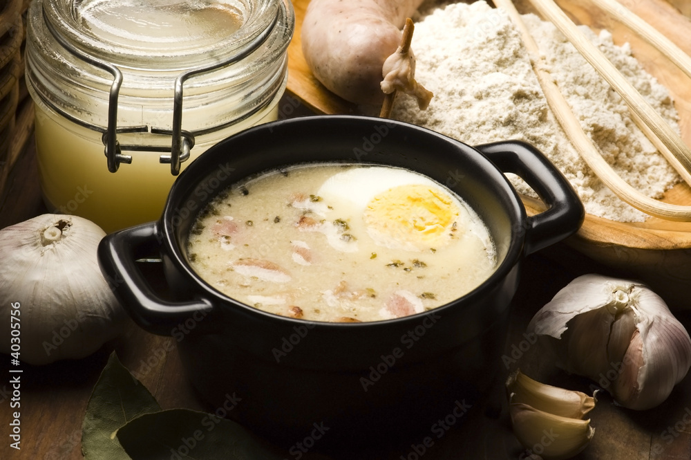 Sourdough, zur, zurek - component of a traditional Polish soup Sourdough, zur, zurek - component of a traditional Polish soup