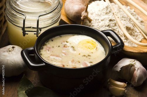 Sourdough, zur, zurek - component of a traditional Polish soup