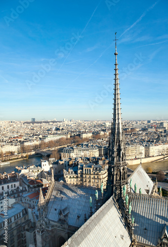 Skyline of Paris, view from Notre Dame