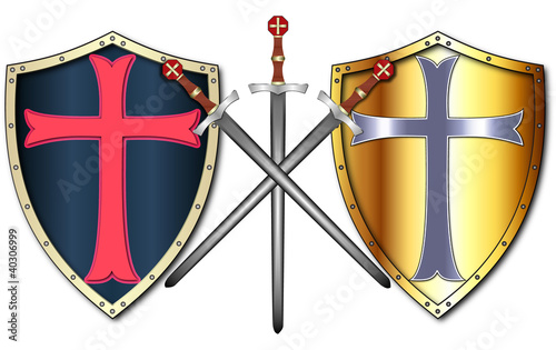 Crusader Shields and Swords