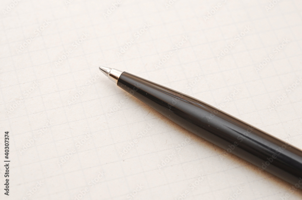 Blank note paper with pen Blank note paper with pen