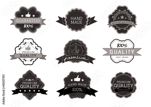 Vintage label Style with Nine Design Element , collection 06