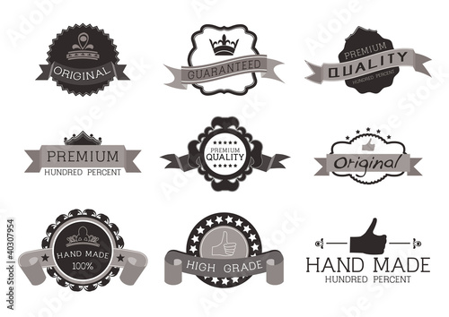 Vintage label Style with Nine Design Element , collection 05