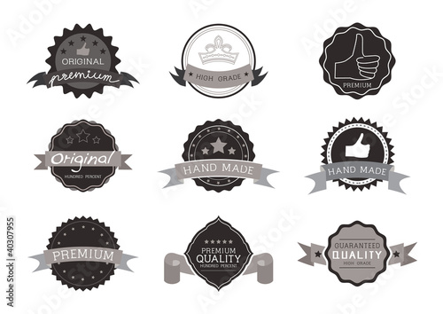 Vintage label Style with Nine Design Element , collection 03