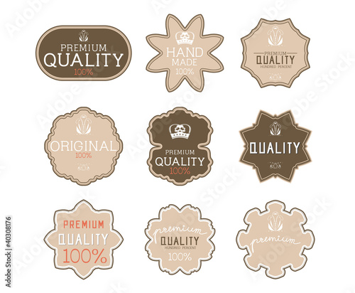 Vintage label Style with Nine Design Element , collection 15