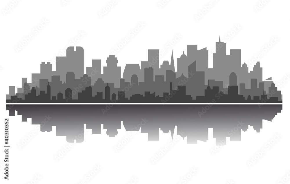 Modern city silhouette