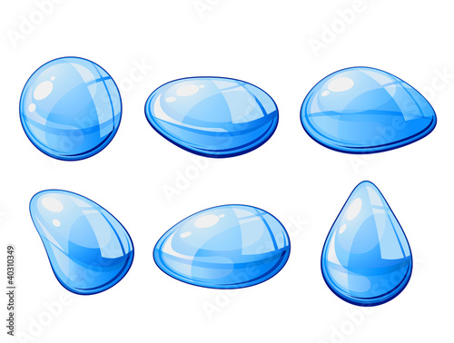 Closeup water drops
