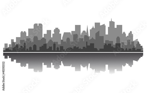 Modern city silhouette