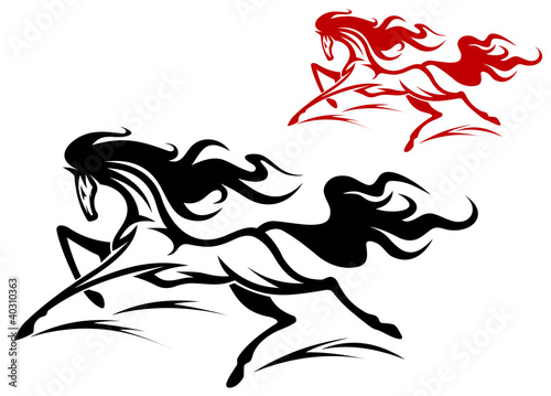 Running horse tattoo
