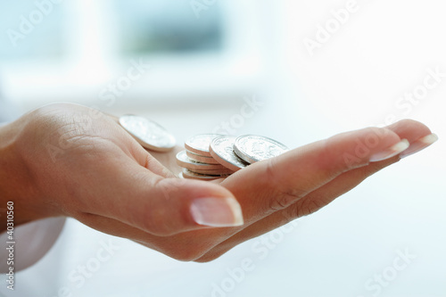 Coins in hand