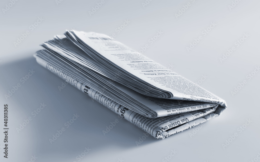 Zeitung gefaltet Zeitung gefaltet