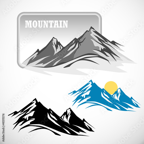 ABSTRACT HIGH MOUNTAIN  ICON SET