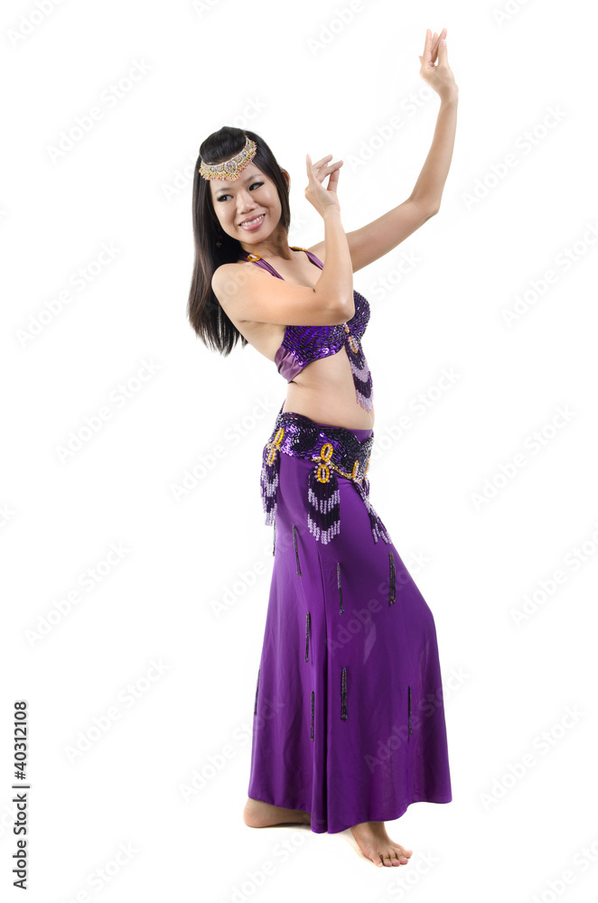 Belly dancer on white background Belly dancer on white background