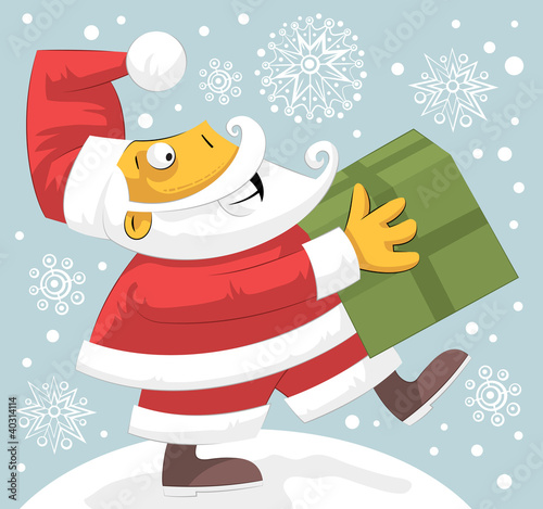 Santa Claus bringing present
