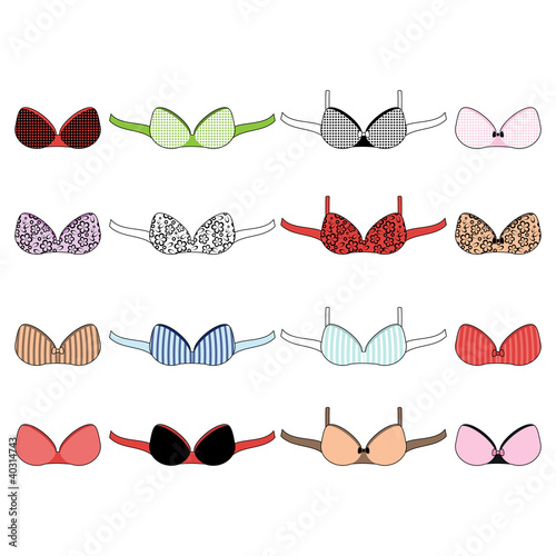 Set with woman bra underwear