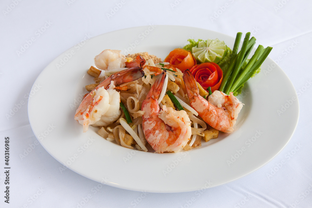 Thailand's national dishes, stir fried rice noodles (Pad Thai) Thailand's national dishes, stir fried rice noodles (Pad Thai)